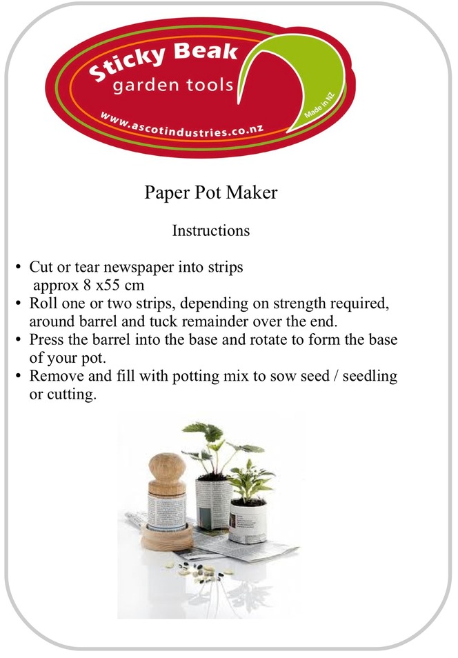 Pot Maker Instructions